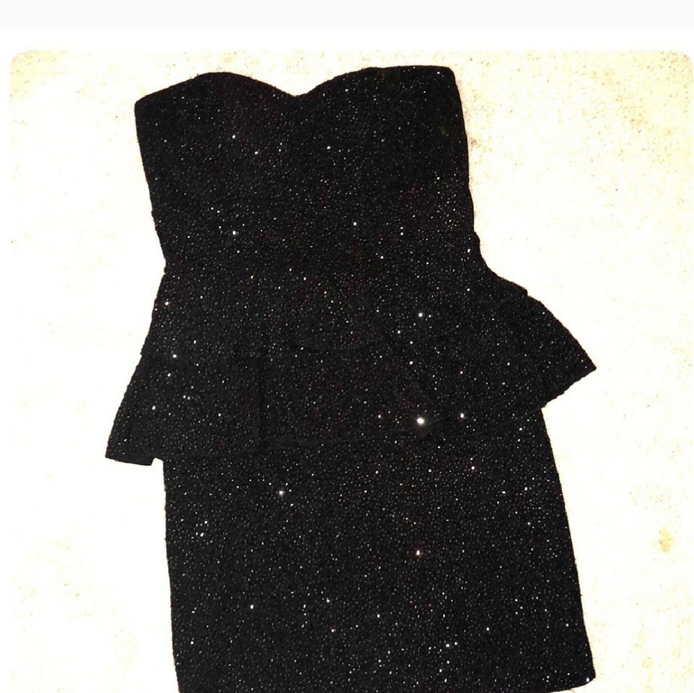 Black peplum dress